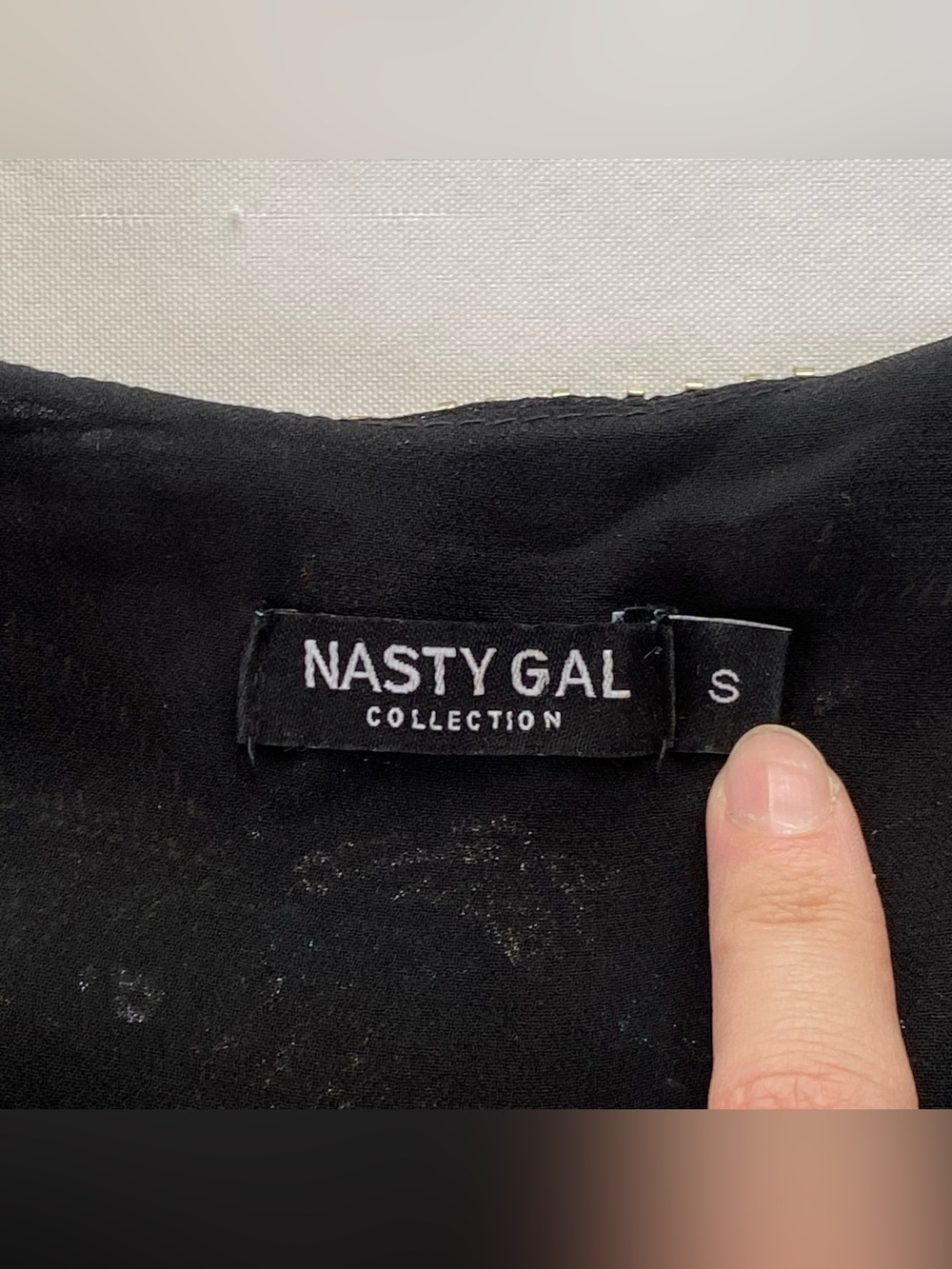Rare Nasty Gal Black Embellished Sequin Floral Longline Kimoo Duster Small Edgy - Picture 12 of 15